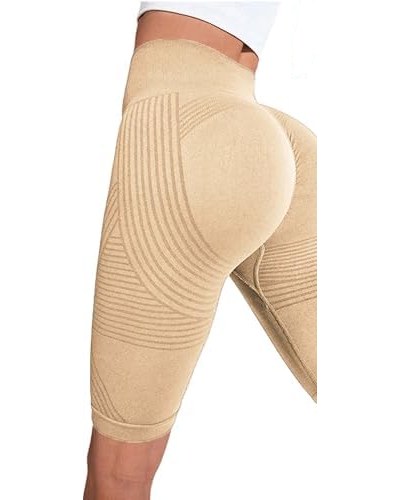 3D Compression Short Leggings — Apricot
