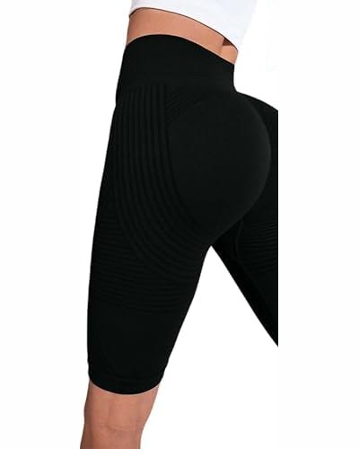 3D Compression Short Leggings — Black