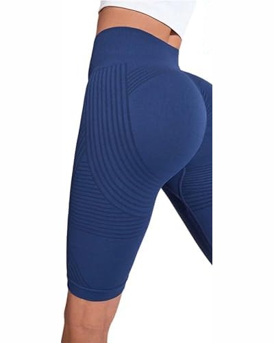 3D Compression Short Leggings — Blue A